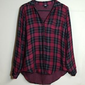 Paige Plaid Button Up Top
